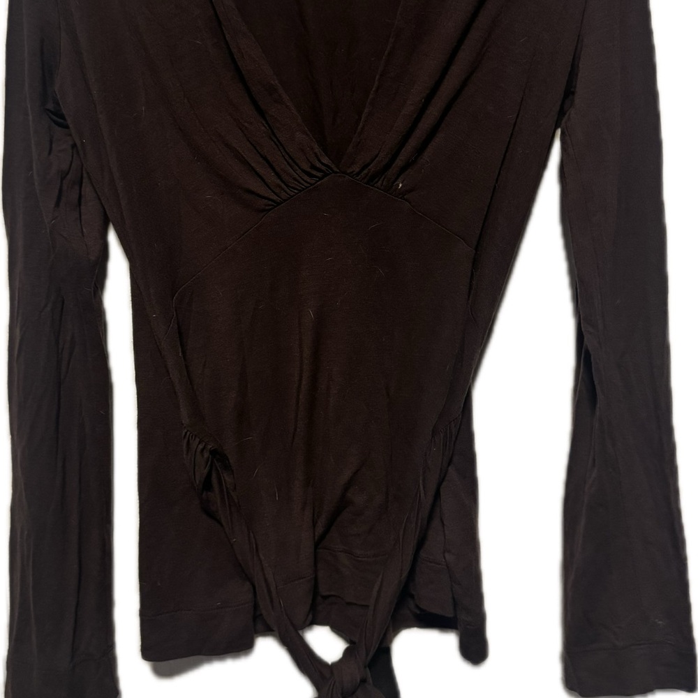 Express Dark Brown Long Sleeve Top
